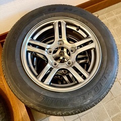 ジムニーjb64で使用 jb23純正ホイールとタイヤ4本セットの画像