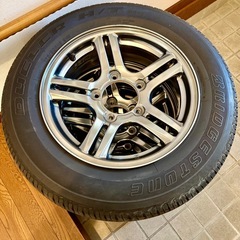 ジムニーjb64で使用 jb23純正ホイールとタイヤ4本セットの画像