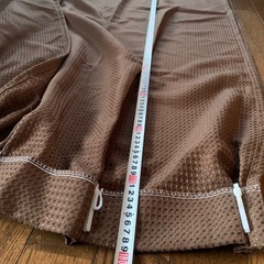 カーテン　100  × 180 cm 2枚組　タッセル付き　茶色　ワッフル柄　遮光なしの画像