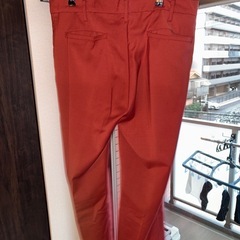 BASISBROEK 赤スラックスパンツの画像