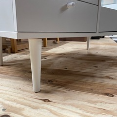 【美品】ドレッサーテーブル　ガラステーブル　ホワイトの画像