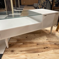 【美品】ドレッサーテーブル　ガラステーブル　ホワイトの画像