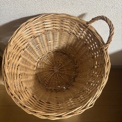 円形バスケット 中型 編み込みデザインの画像