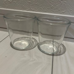 ガラスコップ　グラス　湯呑み　お皿の画像