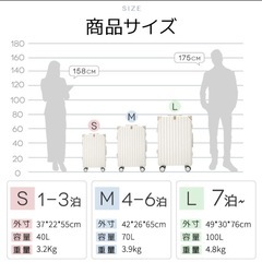 新品未使用　スーツケースMサイズの画像