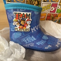 未使用近いこども雨具　キッズ 恐竜 レインコート&長靴 17.0cmの画像