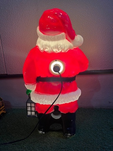 今週中早い者勝ち！！】サンタクロースの装飾 約70cm 電源コード付き