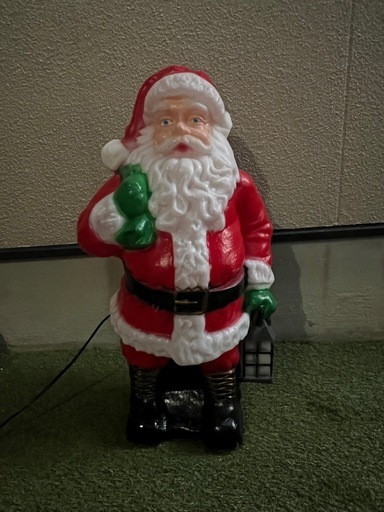今週中早い者勝ち！！】サンタクロースの装飾 約70cm 電源コード付き