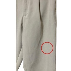 しまむら プリーツテーパードワイドパンツ ウエストゴム ベージュ Ｍの画像