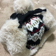 もこもこ暖かニット帽の画像