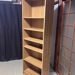 無料カラーボックス6段木目調の画像