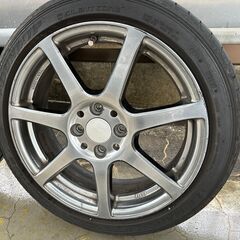 BLITZ PROFILE07 16インチ 5.5J +45 7本スポーク PCD100-4H バリ溝 ルマンⅤ 165/50R16 2本セットの画像