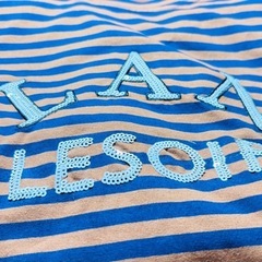 新品　ロゴ　ビーズ　ボーダー　Tシャツの画像