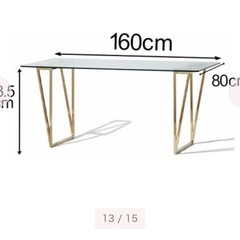 francfranc　大理石フェリシテ ダイニングテーブル W160の画像
