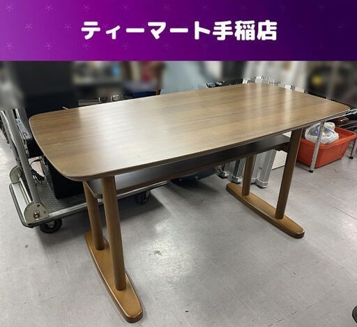 ニトリ センターテーブル サラ 115 幅115cm 高さ60cm ブラウン 収納棚板付き ローテーブル SARA 札幌市手稲区
