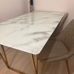 francfranc　大理石フェリシテ ダイニングテーブル W160の画像