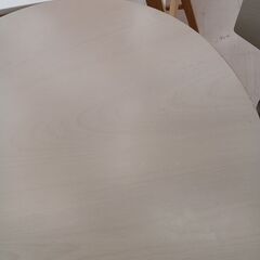 リユースのサカイ栃木店★ジモティ割あり★  ダイニングセット ウッドベージュ W90×D90×H70 クリーニング済み TC11975の画像