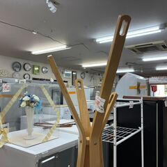 【リサイクルショップどりーむ荒田店】No.618 ポールラック ウッド お洒落の画像