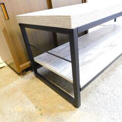 【JM928】NITORI ニトリ ローボード ステイン 120N WHW テレビ台 TVボードの画像