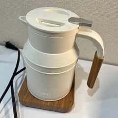 木製×ホワイト電気ケトル【mosh!】の画像