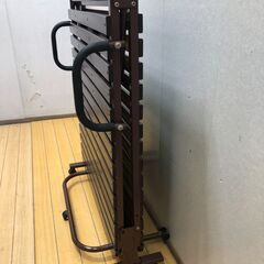 折りたたみベッド 木製すのこ シングル相当 キャスター付き 介護用 来客用 簡易ベッド　251214-9の画像