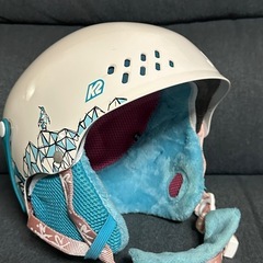 2★スノーボードヘルメット★ホワイト/ターコイズ★Sサイズ（51〜55）の画像
