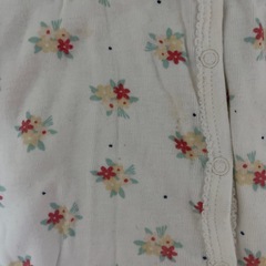 PETIT BATEAU ロンパース カバーオール 12M 74 花柄　足つき　 ベビー服　 女の子　 長袖　の画像