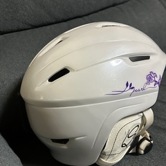 サロモン★スキー・スノーボードヘルメット★紫の花柄★M/L（57〜59）の画像