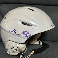サロモン★スキー・スノーボードヘルメット★紫の花柄★M/L（57〜59）の画像