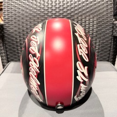 ジェットヘルメット レッド/ブラック ファイヤーパターン 72 JAMの画像