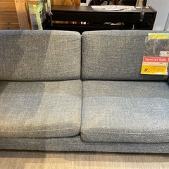 配達可【2人掛けソファ】【青色】クリーニング済み【管理番号】1214 橋の画像