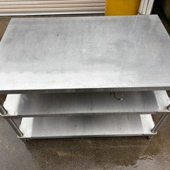 ステンレス作業台 棚 調理台 厨房 業務用 センターテーブルW1200×D750×H800mmの画像