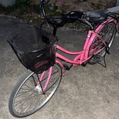 26インチ自転車　LED仕様
ピンク色の画像