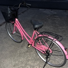 26インチ自転車　LED仕様
ピンク色の画像