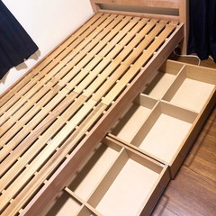 【収納付きベッド】マットレス付き🛌の画像