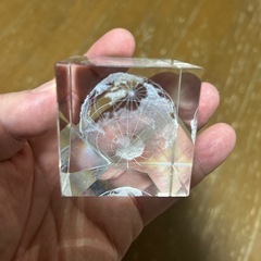 クリスタルペーパーウェイト 地球デザインの画像