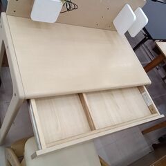 リユースのサカイ栃木店★ジモティ割あり★  学習机 ベージュ W80×D45×H110 クリーニング済み TC11977の画像