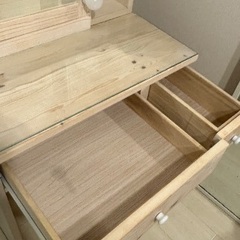 ドレッサー　ホワイト（椅子付き）の画像