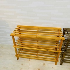 お洒落　木製　棚　シェルフ　色違いの画像