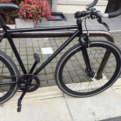 ブルホーン　ピストバイク 700C シングルギア　ブラックの画像