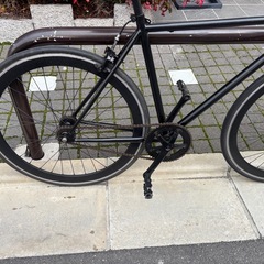 ブルホーン　ピストバイク 700C シングルギア　ブラックの画像