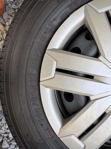 ダイハツ軽トラ、軽バン夏タイヤ  145/80R12 80/78N LT
