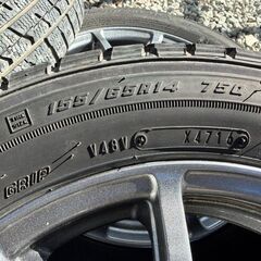 スタッドレスタイヤ　アルミホイール付き　軽自動車サイズ！の画像