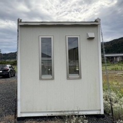 ナガワ　スーパーハウス　H-4 エアコン付き　トイレ付き　超美品　購入金額250万 プレハブ ユニットハウス 事務所の画像