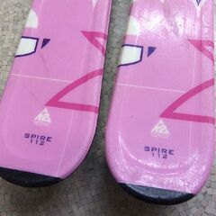 K2 SPIRE ジュニアスキー 112cm ピンク系 ビンディング付き板 ☆ 札幌市 北区 屯田の画像
