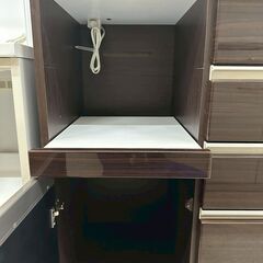 ★リユースのサカイ高崎店★TJ13633 (株)ニトリ レンジボード ダークブラウン H205.5×D50×W120.5 クリーニング済みの画像