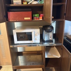 【あげます】レンジ台兼用食器棚の画像