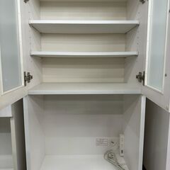 ★リユースのサカイ高崎店★TJ13635  食器棚 白 H200×D50.5×W59 クリーニング済みの画像