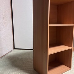 『取引中』無料カラーボックス3段木目調の画像