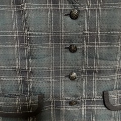 事務服　深緑チェック柄 ベストの画像